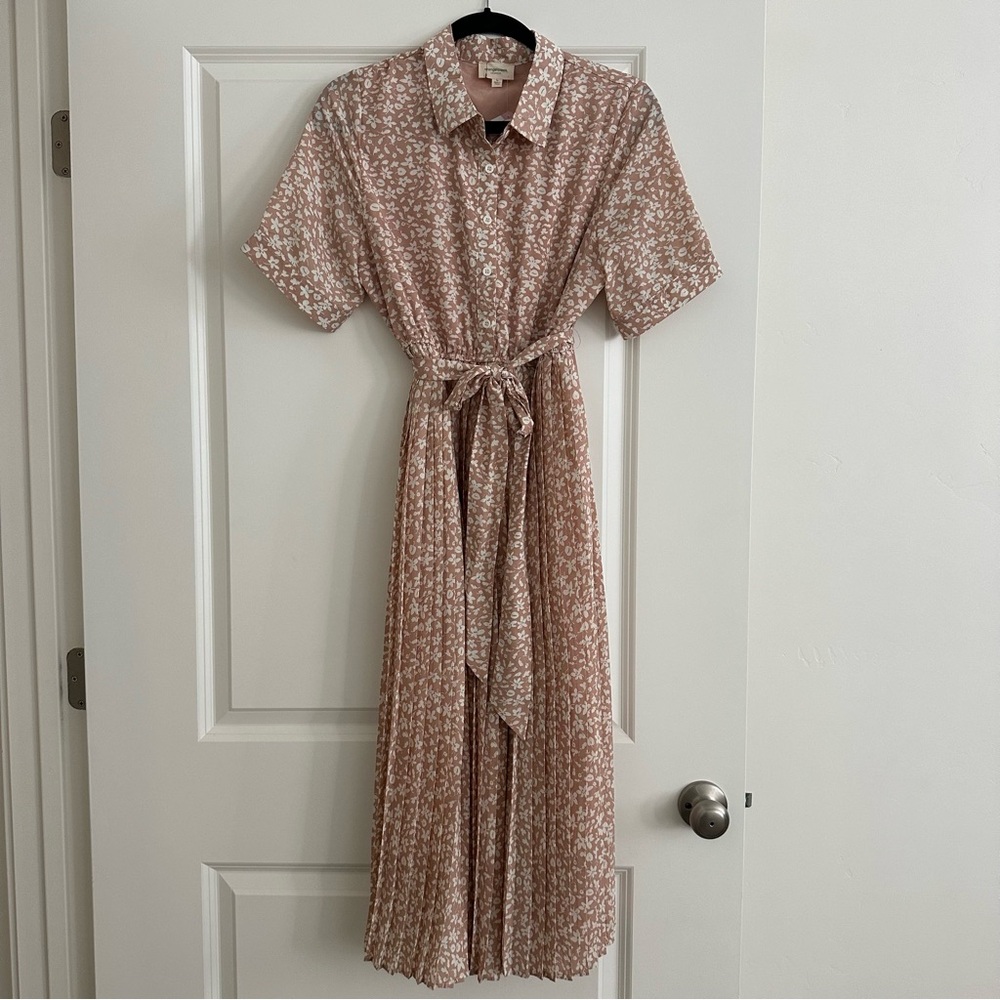 Pleated floral dress